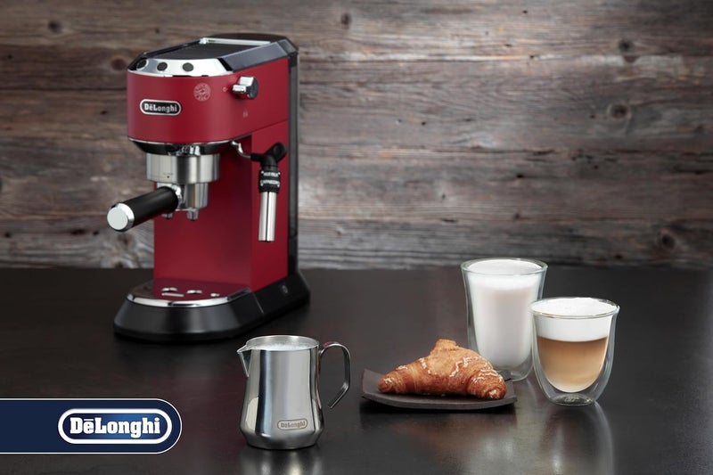 De'Longhi إبريق رغوة الحليب من دي'لونجي 500 مل - ستانلس ستيل، مقبض مريح، مثالي لفن اللاتيه ورغوة الحليب، مثالي للكابتشينو، كافيه لاتيه، ولاتيه ماكياتو DLSC060 - Image 2